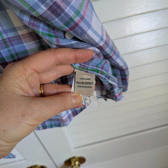 Blouse LL Bean Medium Linen Checked - Picture 5 of 8